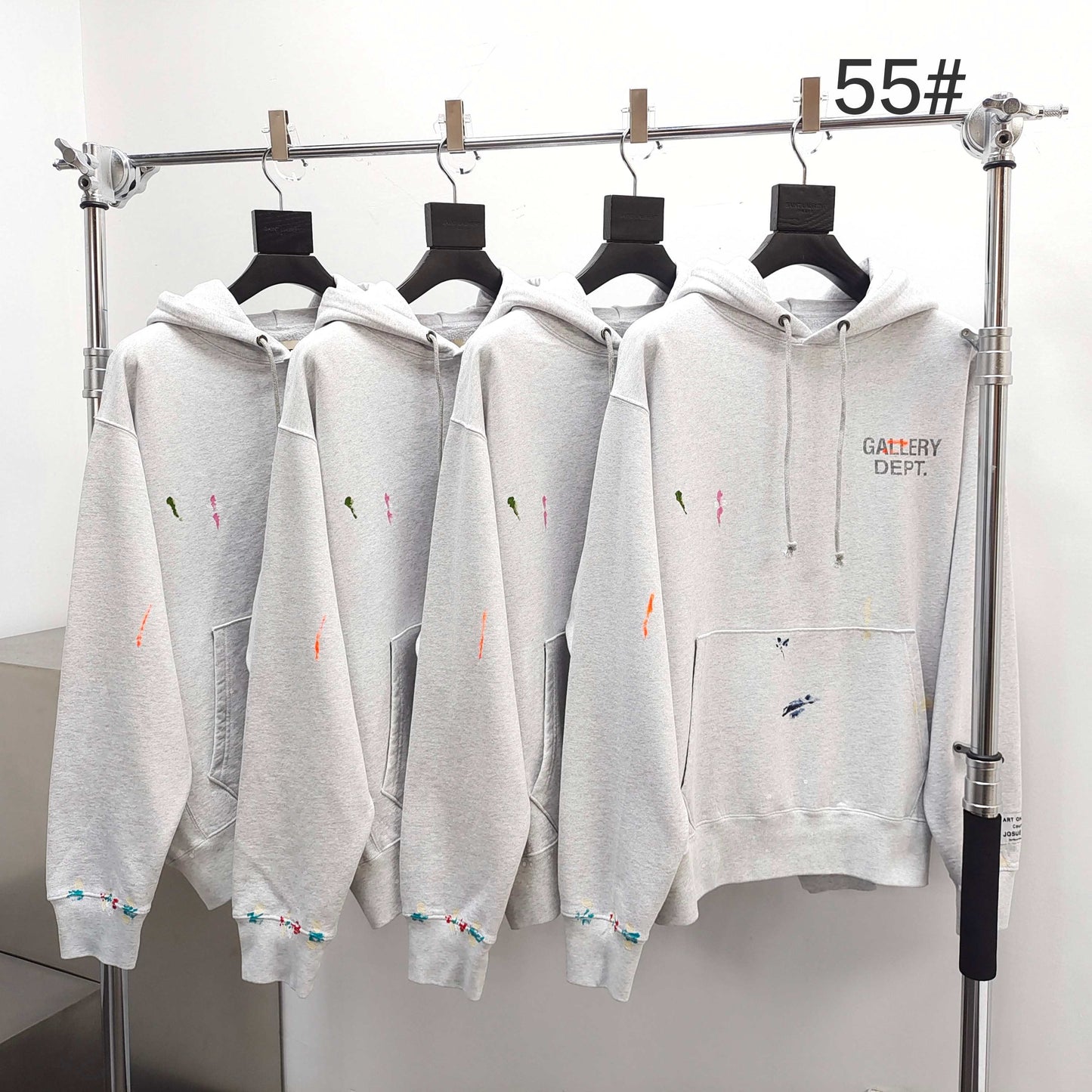 Gallery Dept. GD Paint Logo Hoodie 'Light Heather'