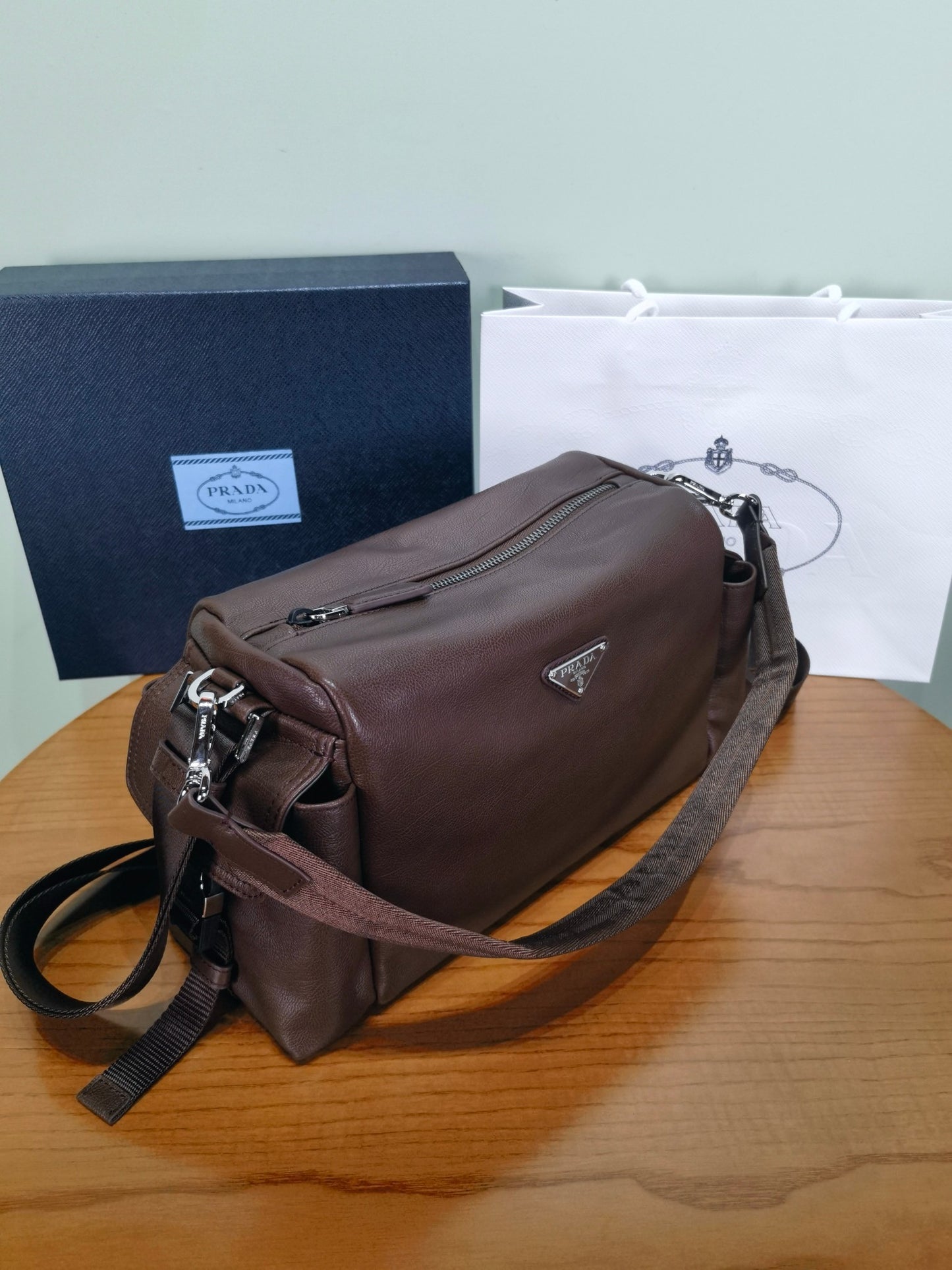 Prada Explore leather bag