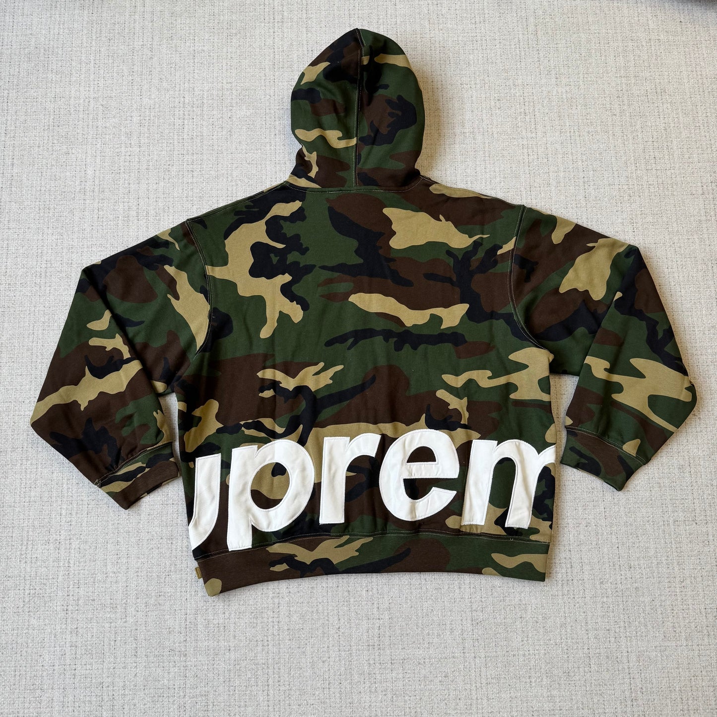 SUP Big Logo Zip Up Hooded Sweatshirt 'Woodland Camo'