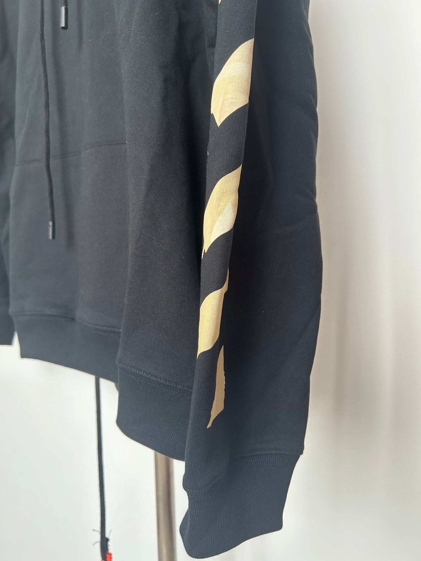 Off-White Tape Arrows Over Hoodie 'Black/Beige'