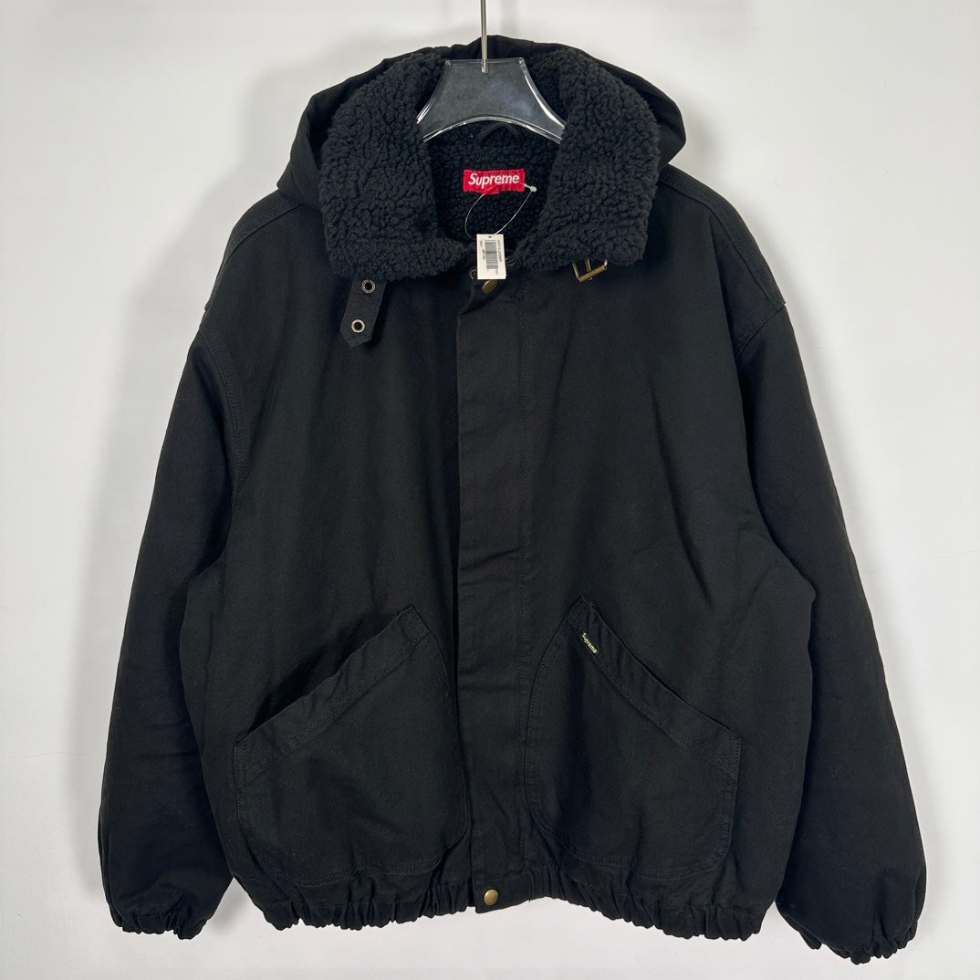 SUP FW24 Faux shearling lined bomber jacket