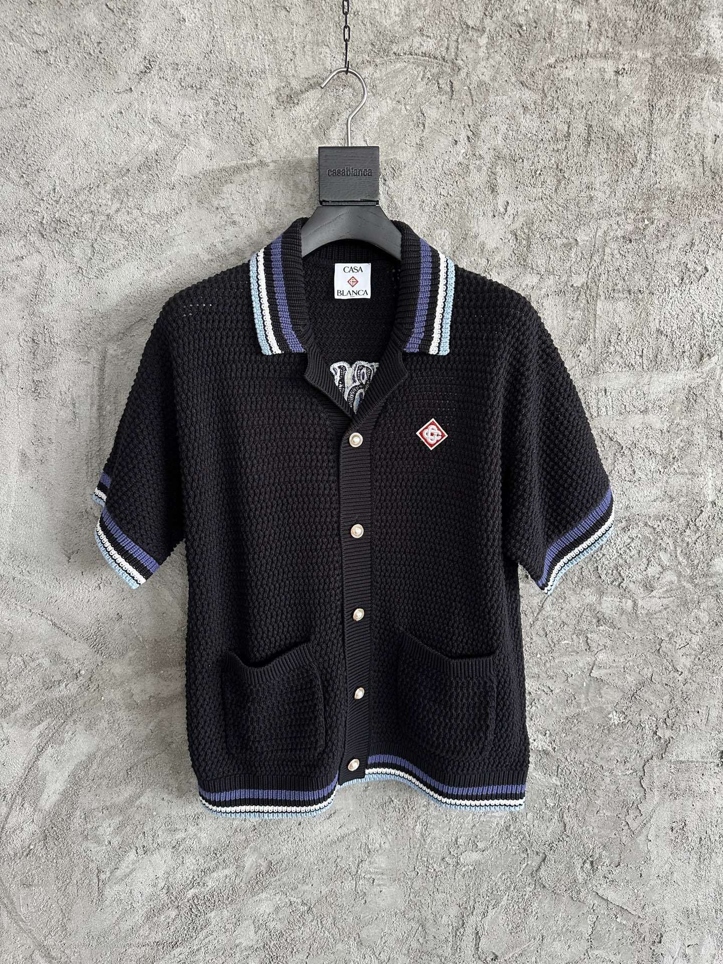 Casablanca Sporty Crochet Shirt 'Black'
