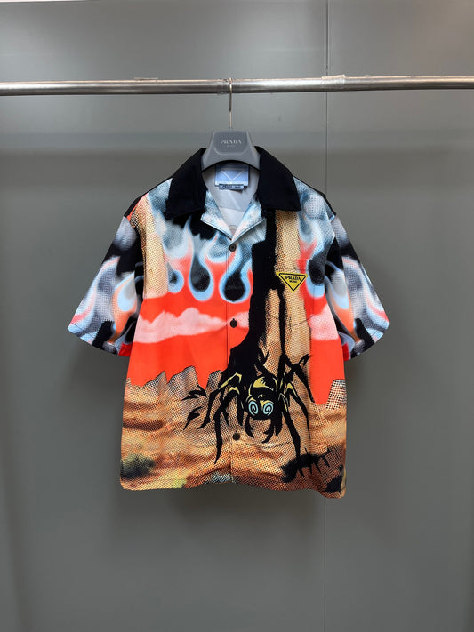 Prada Timecapsule printed cotton shirt