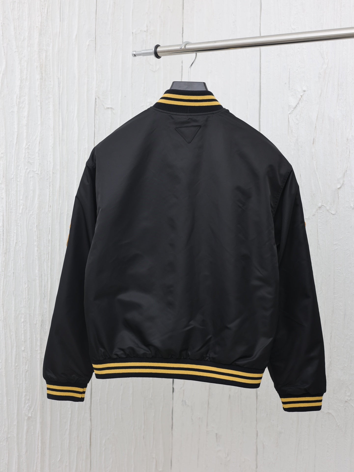 Prada Re-Nylon bomber jacket with patch