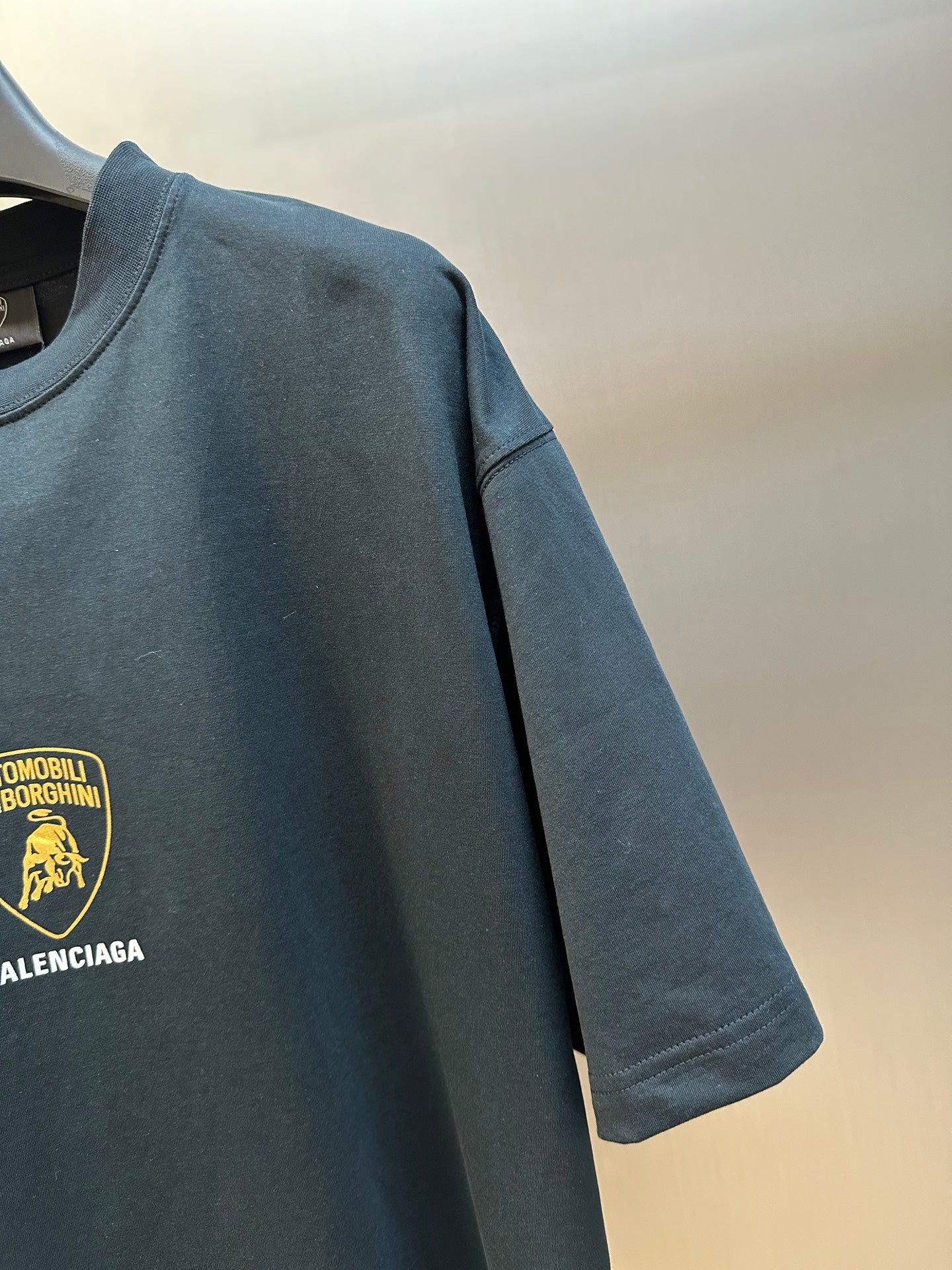 BB Men's I Automobili Lamborghini T-shirt in Black Faded