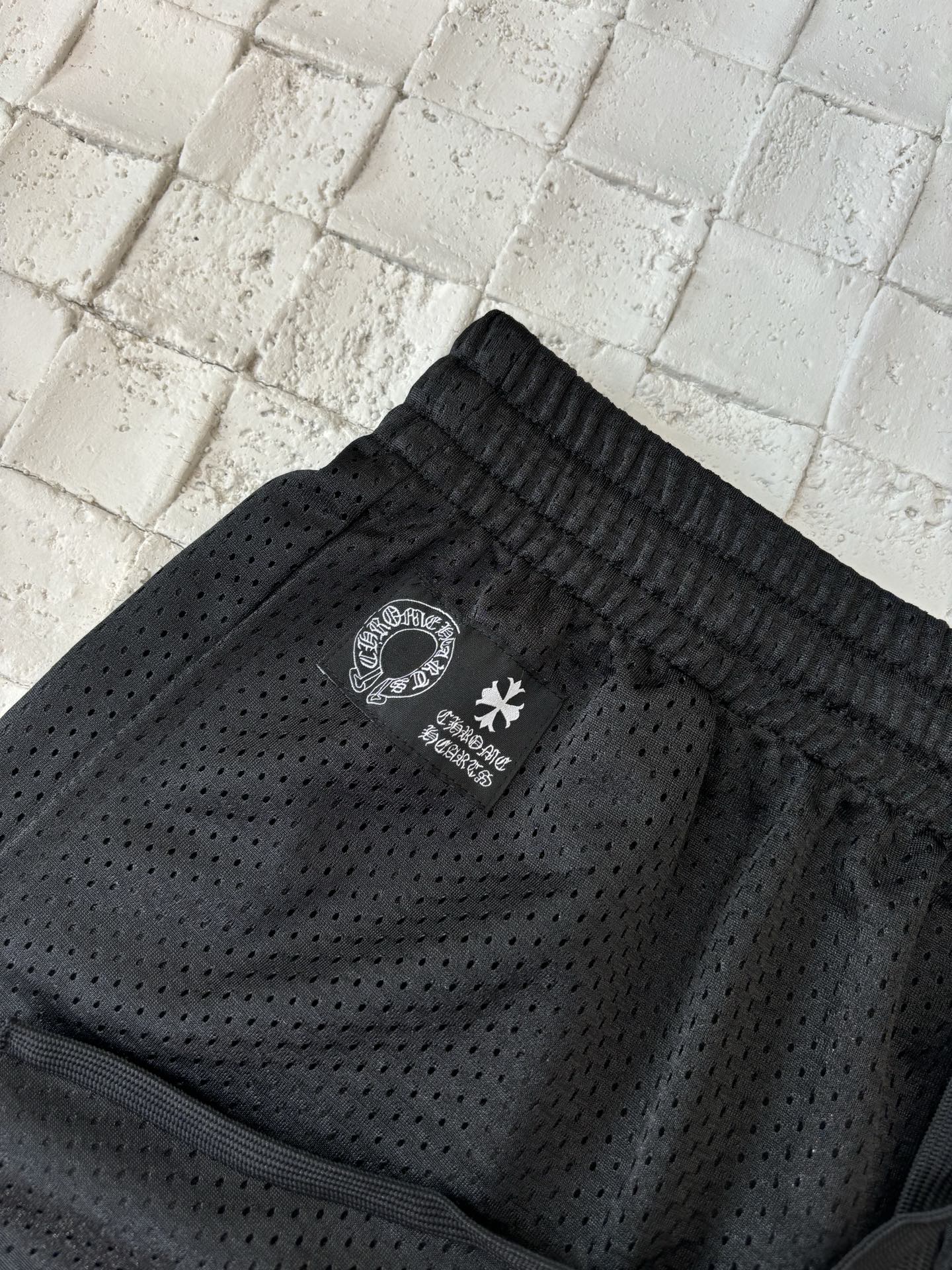 Chrome Hearts Mesh Stadium Football Shorts 'Black'