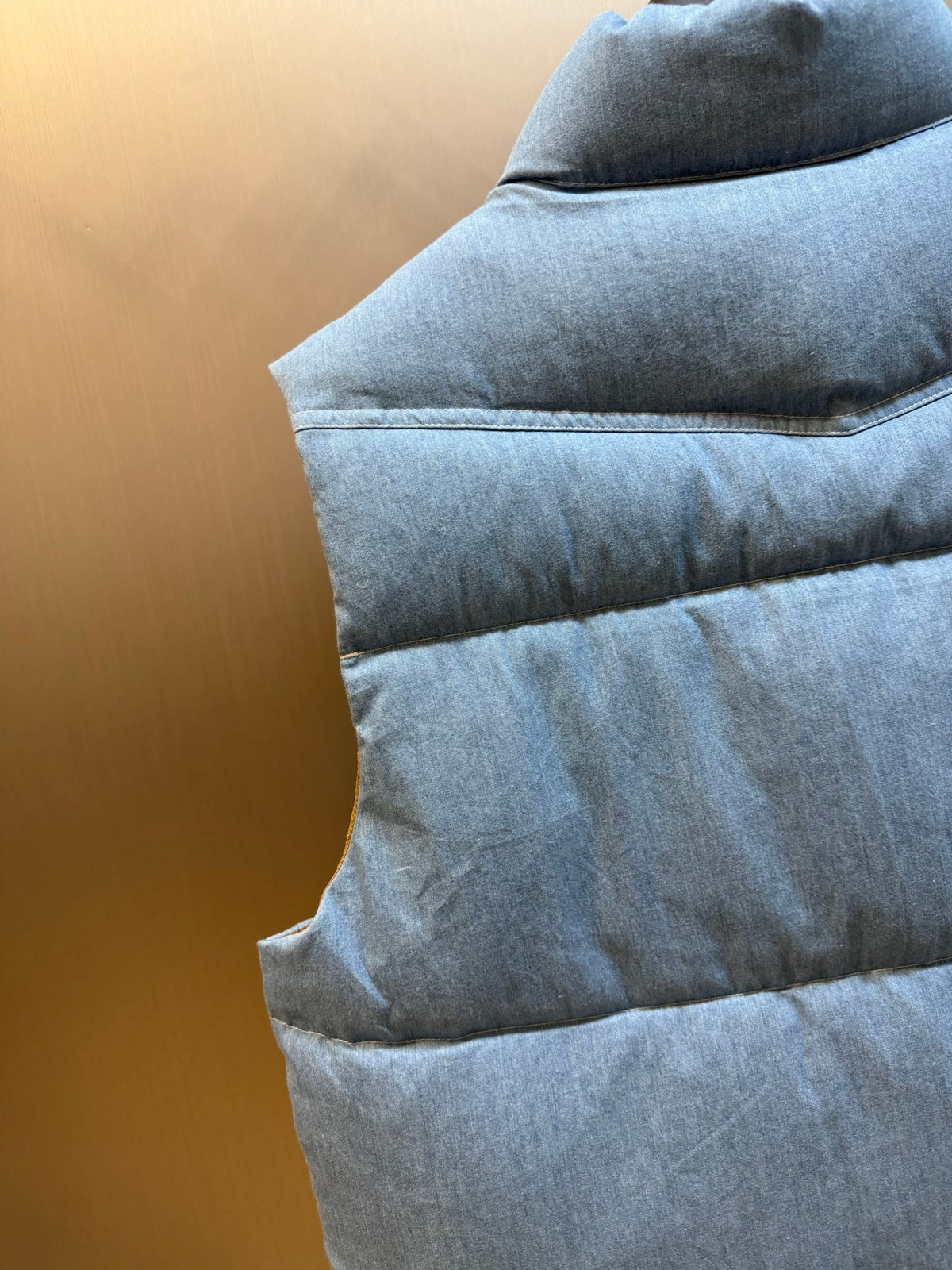 Moncler Ervional Denim Down Vest Light blue