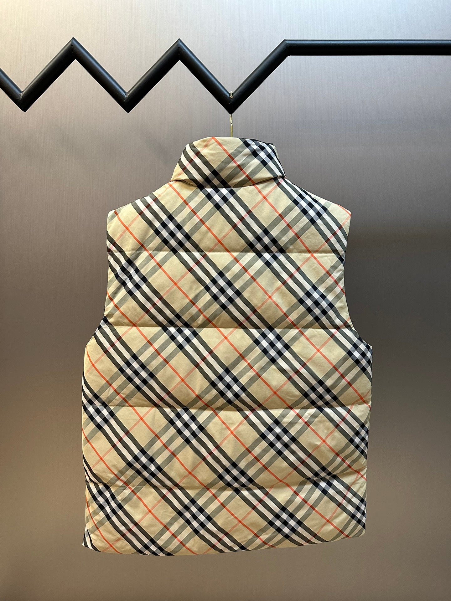 Burberry check puffer vest