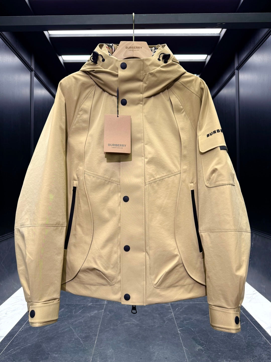 Burberry light tech hooded jacket