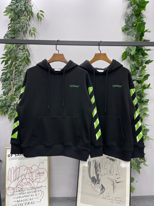 OW Moon arrows hoodie green