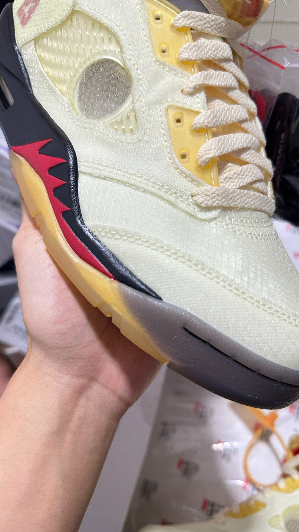 Off-White x Air Jordan 5 SP 'Sail'