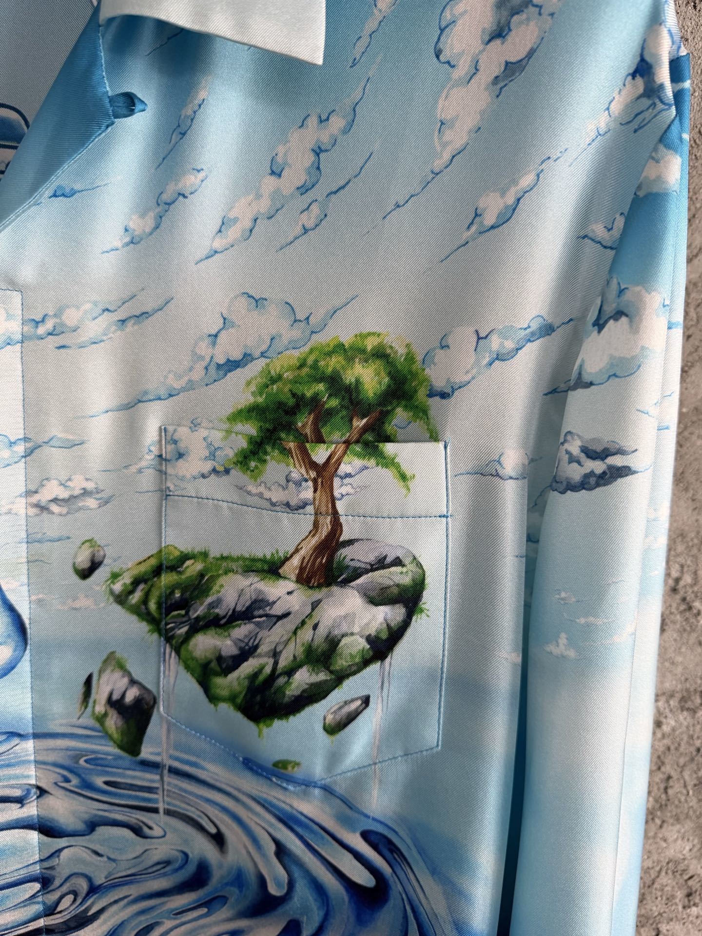 Casablanca Lost Atlantis Long Sleeve Silk Shirt