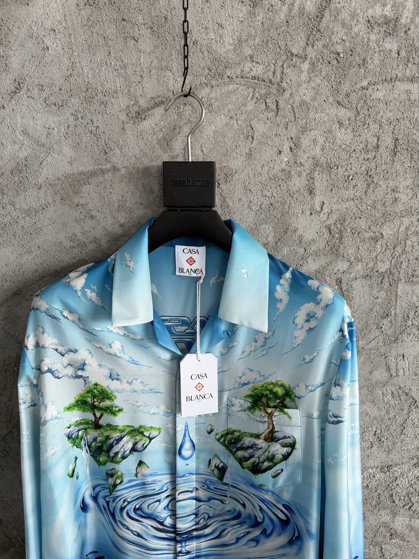 Casablanca Lost Atlantis Long Sleeve Silk Shirt
