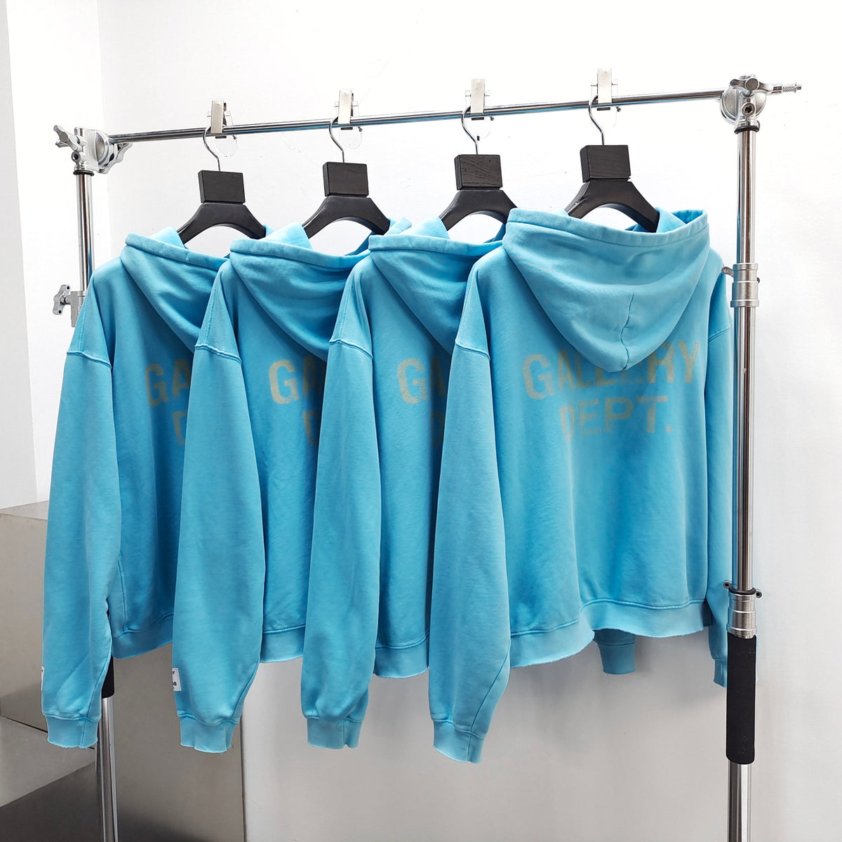 Gallery Dept. GD PAINT LOGO HOODIE LIGHT BLUE