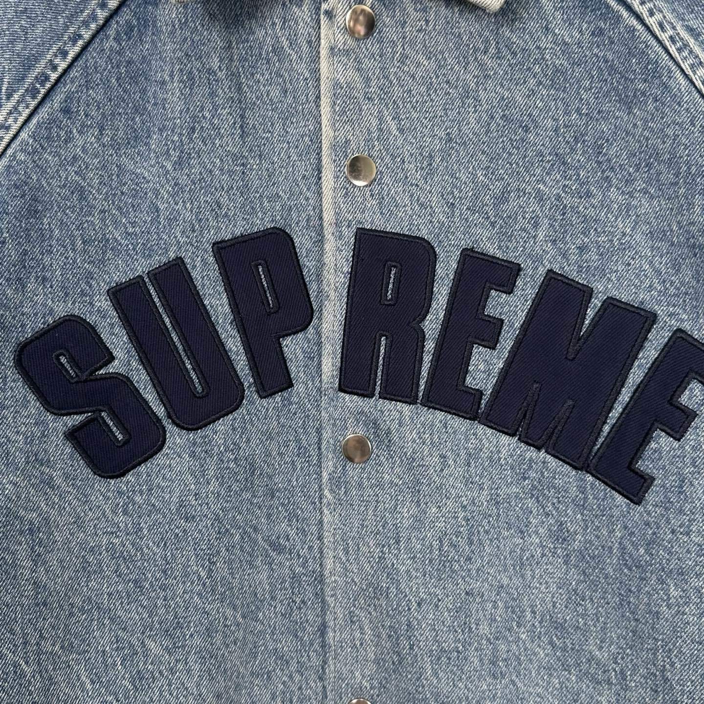 SUP Arc Denim Coaches Jacket 'Washed Indigo'