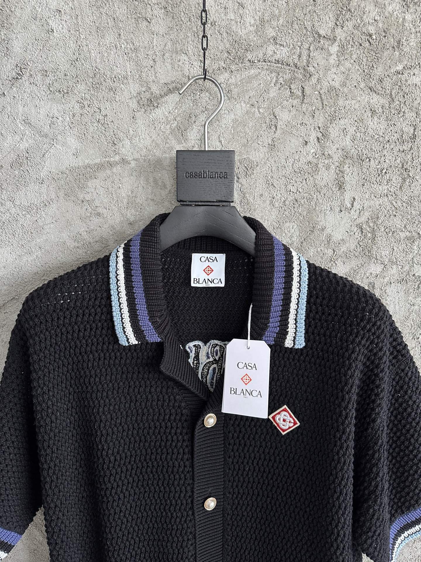 Casablanca Sporty Crochet Shirt 'Black'