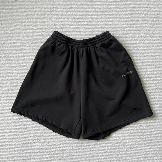 BALENCIAGA BACK SWEAT SHORTS MEDIUM FIT IN BLACK