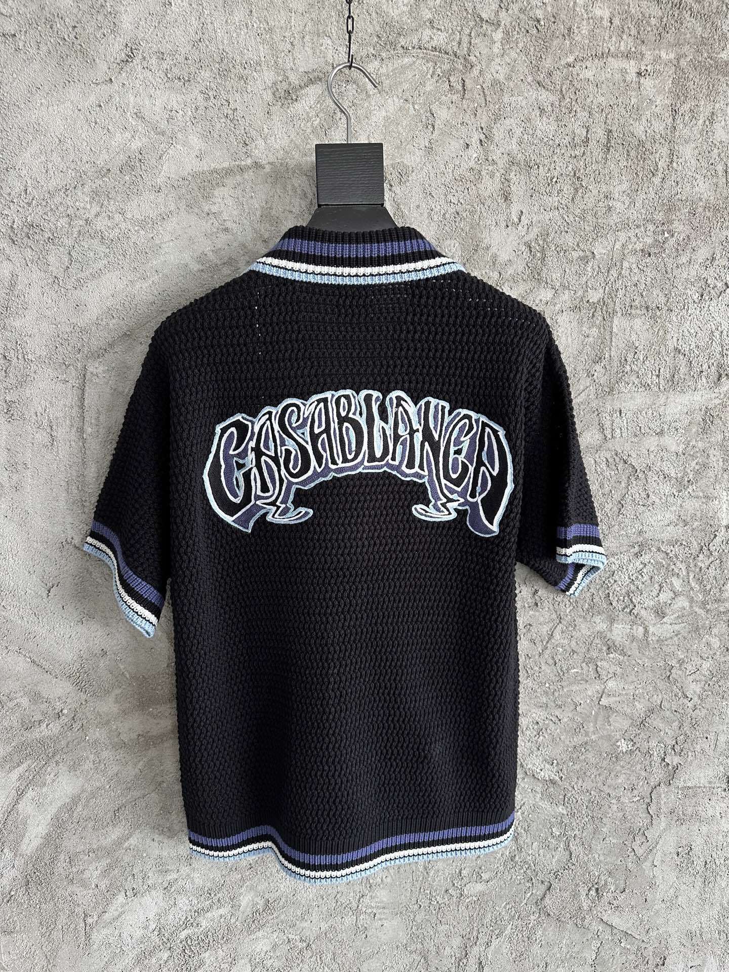 Casablanca Sporty Crochet Shirt 'Black'