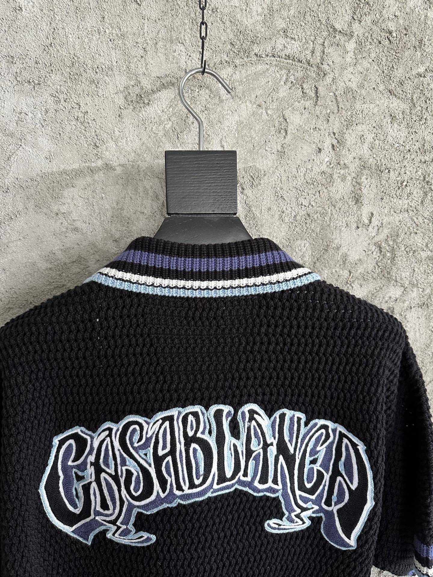 Casablanca Sporty Crochet Shirt 'Black'