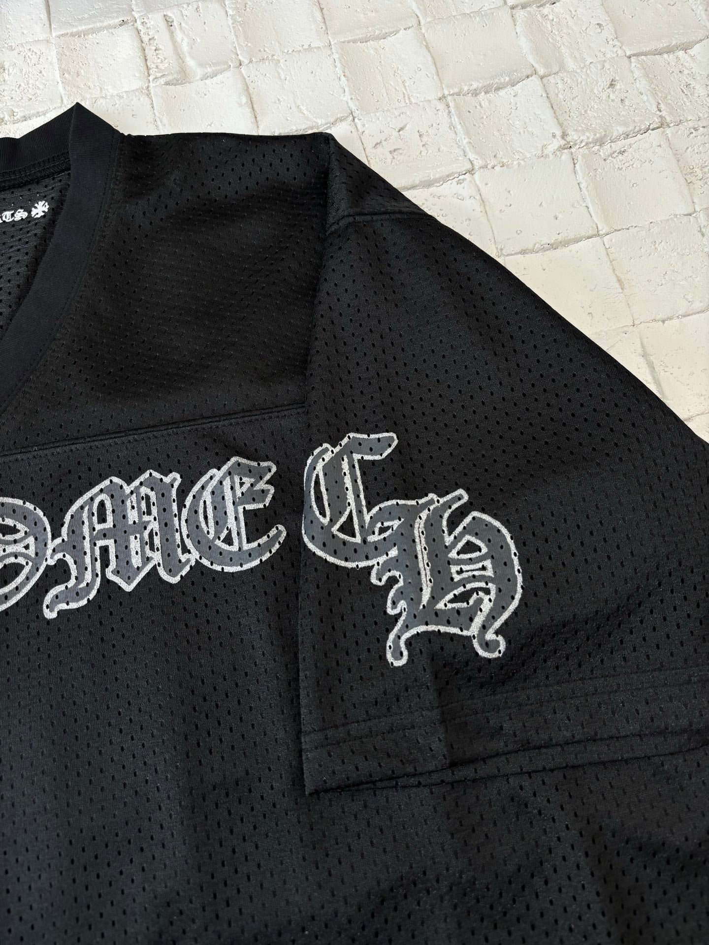 Chrome Hearts Mesh Stadium Football Jersey 'Black'