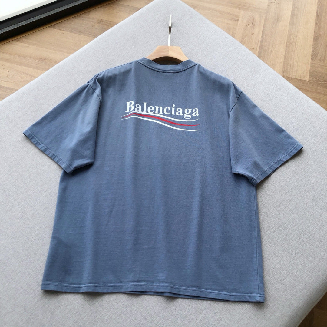 BB Campaign washed blue regular fit tee