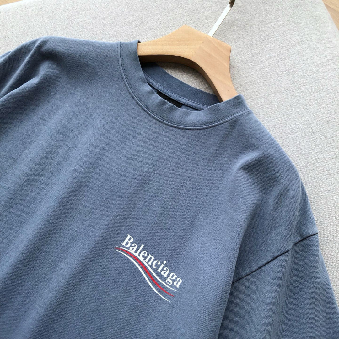 BB Campaign washed blue regular fit tee