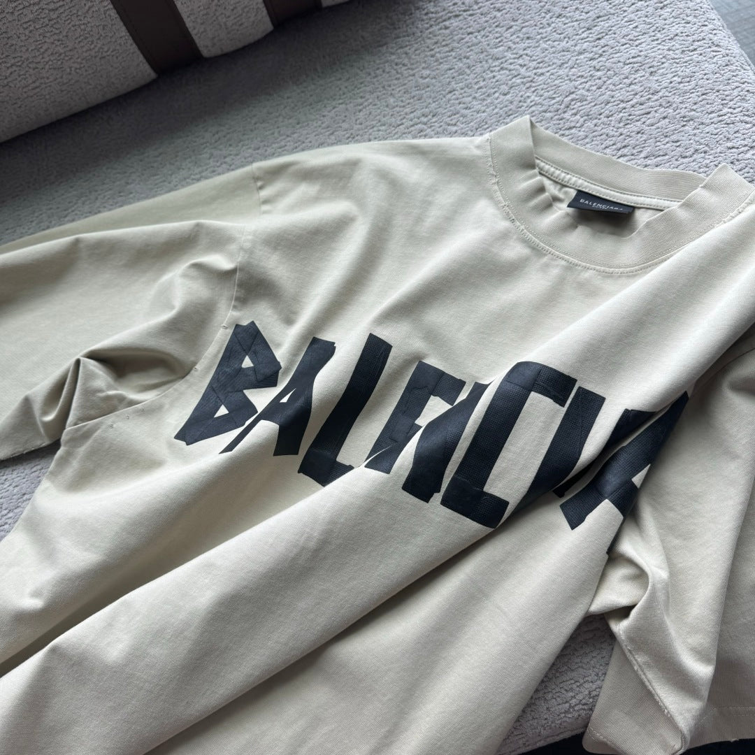 BB Tape Type T-shirt Medium Fit in Beige