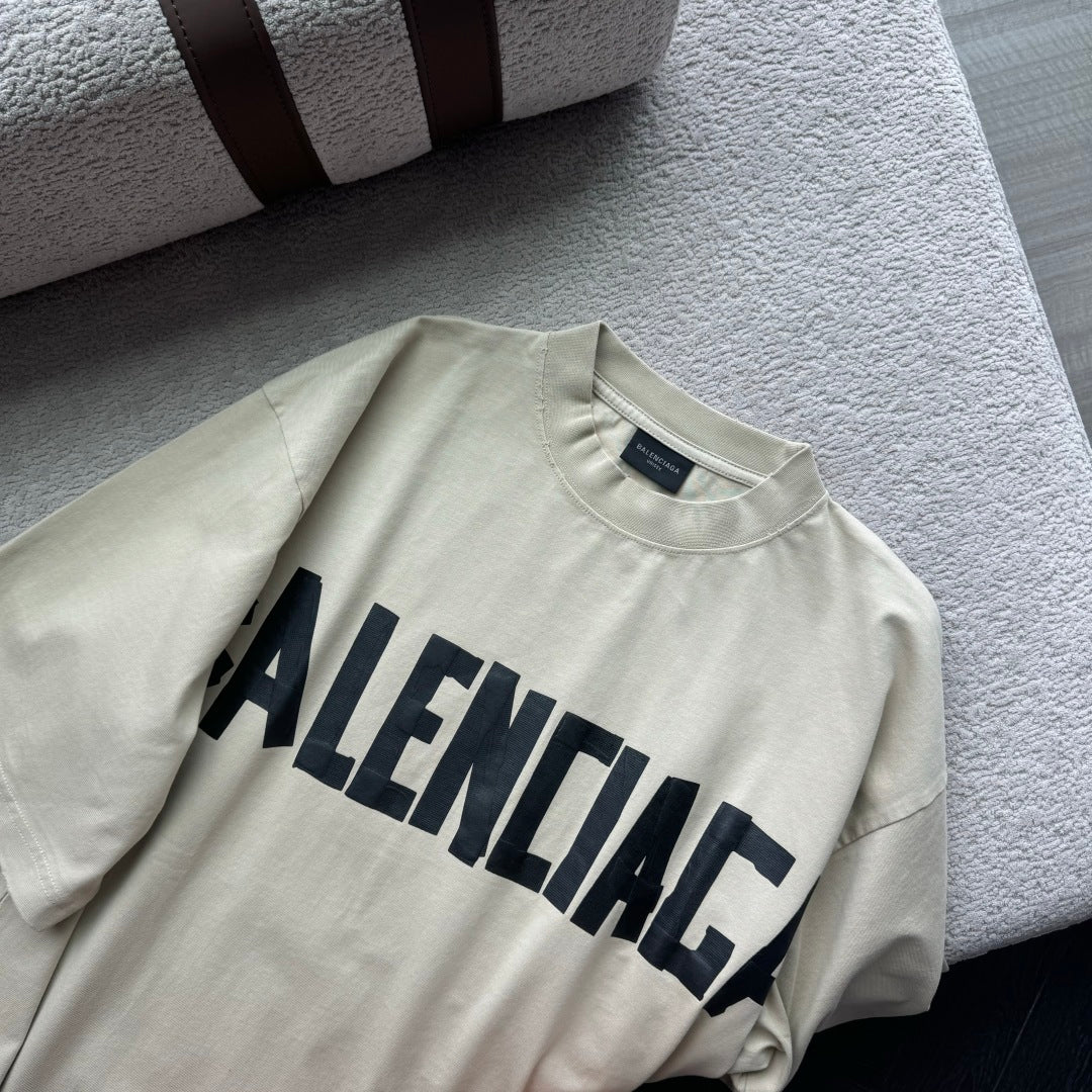 BB Tape Type T-shirt Medium Fit in Beige