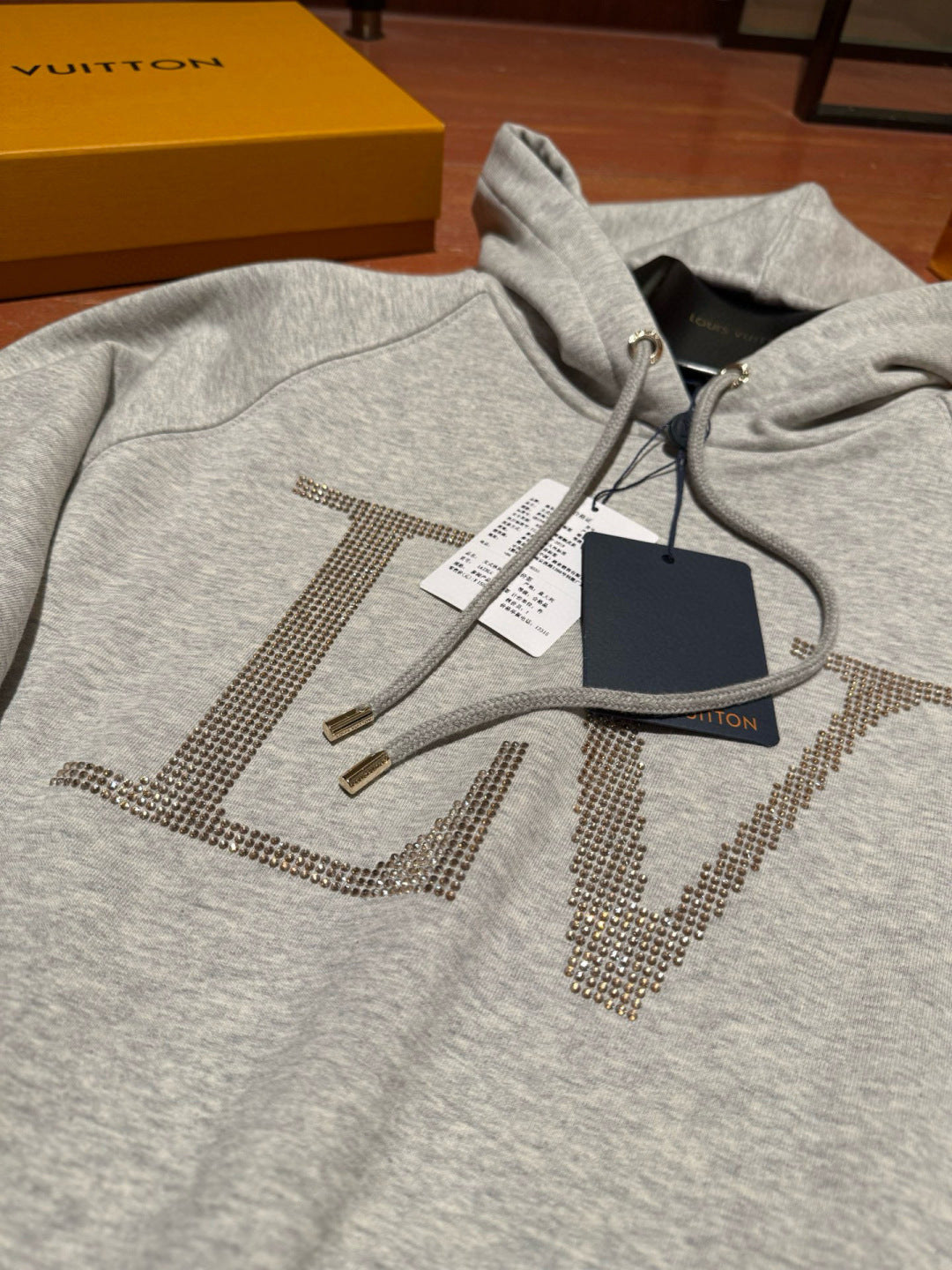 LV Rhinestone Signature Hoodie 1AIBLF
