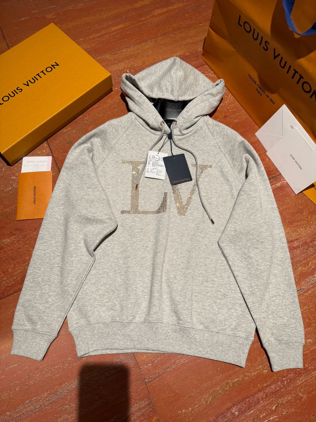 LV Rhinestone Signature Hoodie 1AIBLF