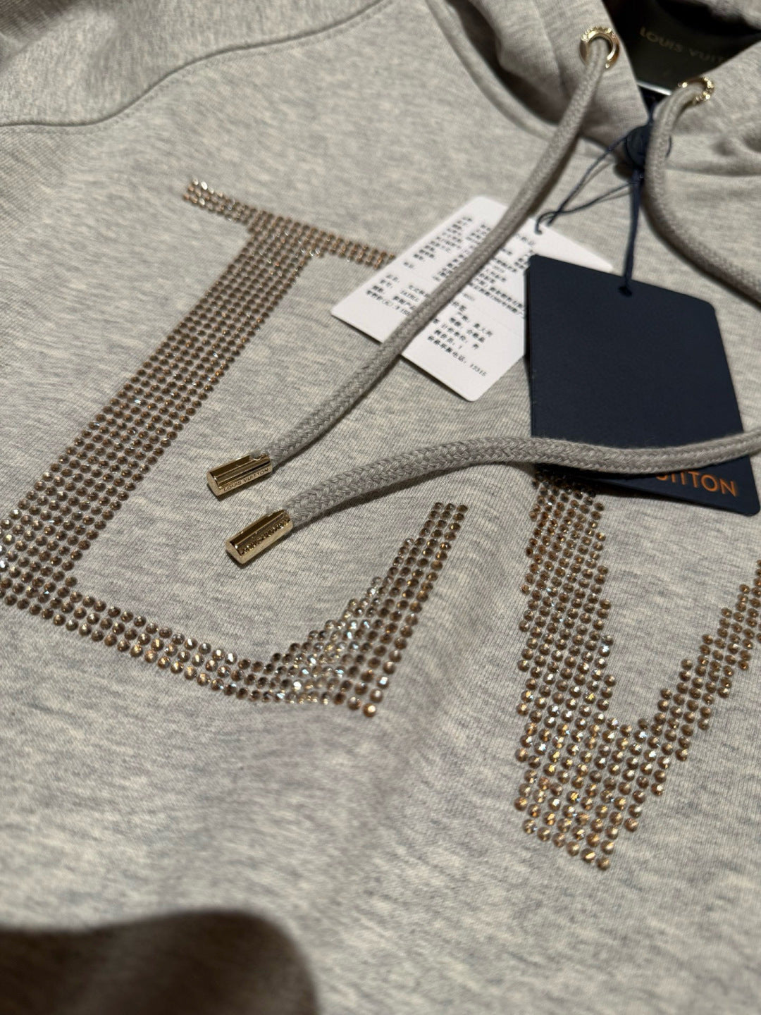 LV Rhinestone Signature Hoodie 1AIBLF