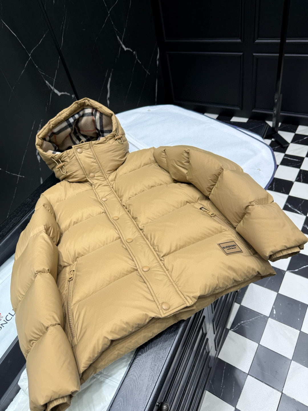 Burberry Hooded Quilted Down Jacket