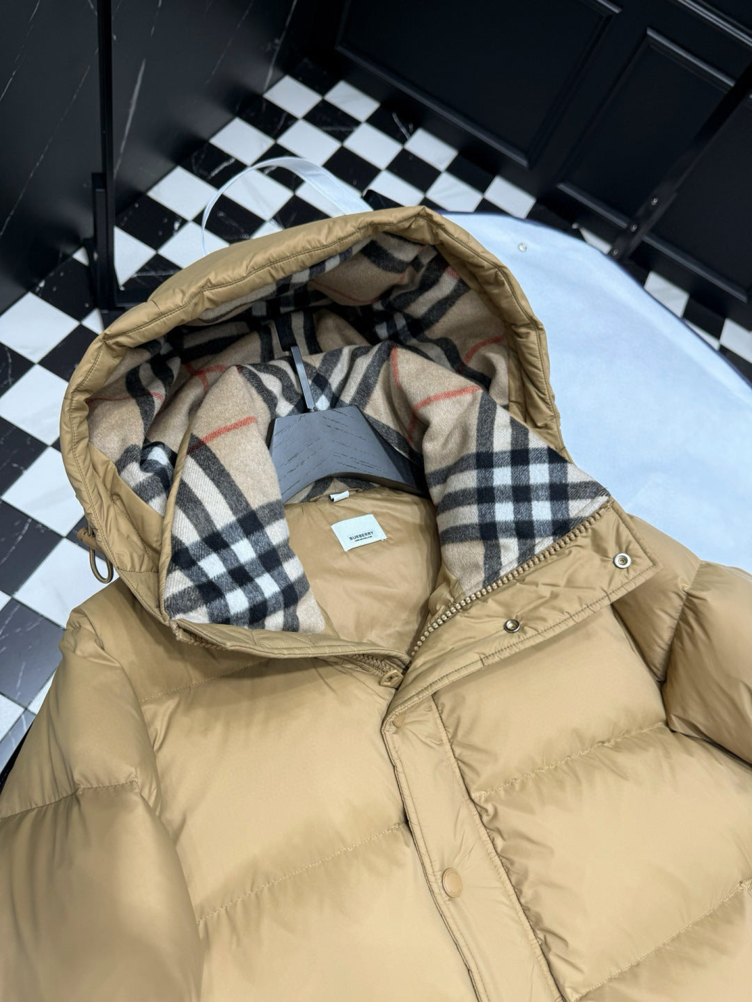 Burberry Hooded Quilted Down Jacket