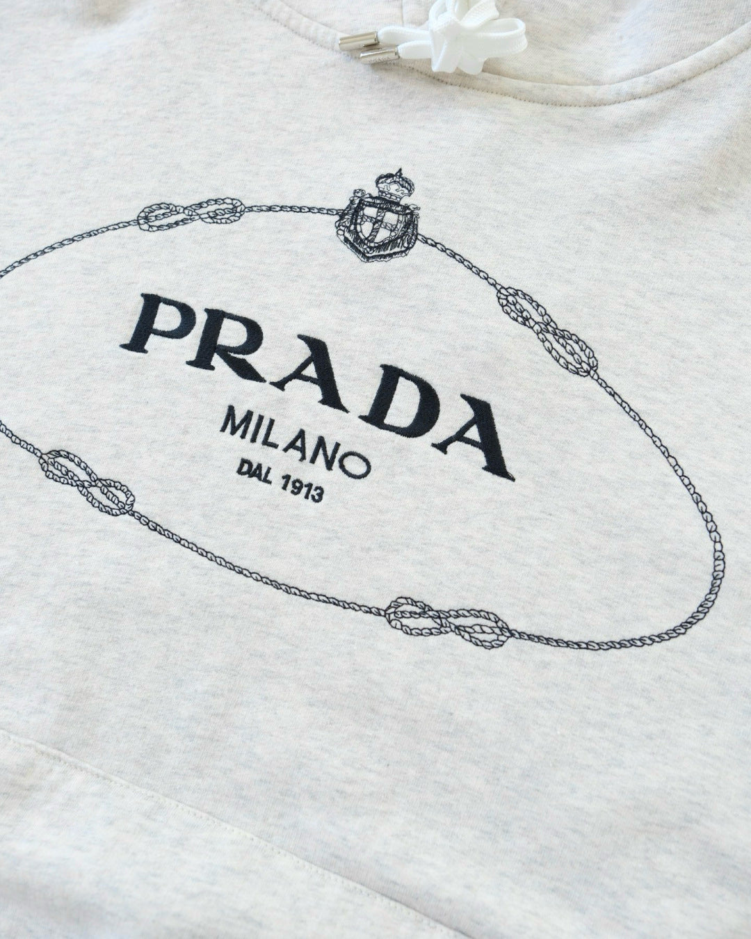 Prada logo pullover hoodie