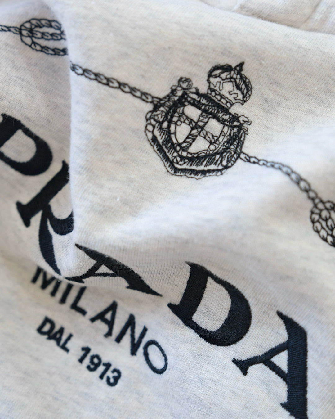 Prada logo pullover hoodie