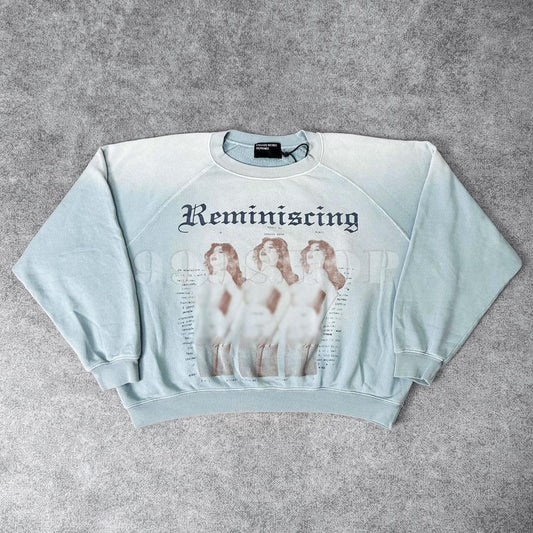 Enfants Riches Déprimés Reminiscing Raglan Sweatshirt 'Light Blue'