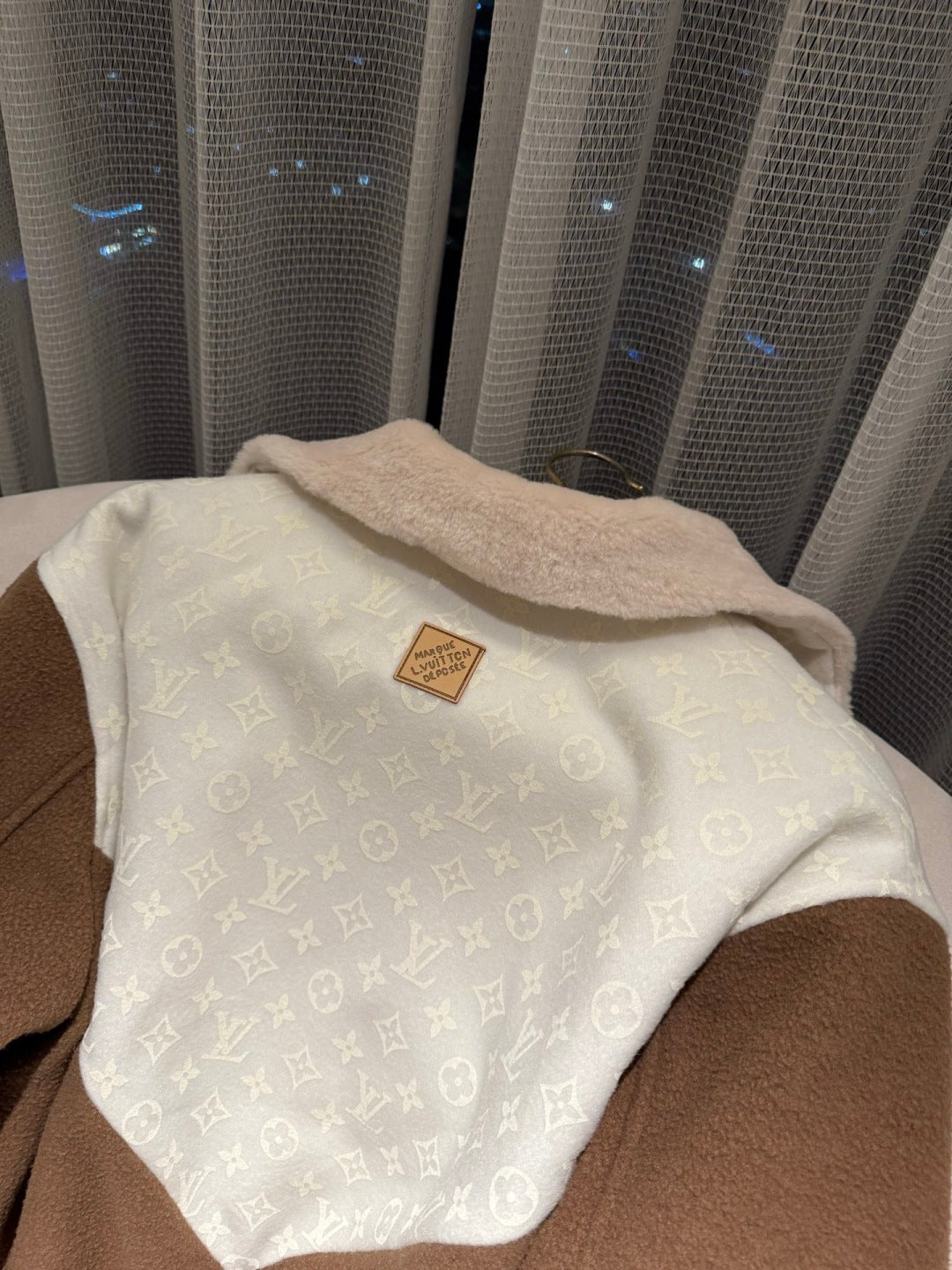 LV Monogram Blouson With Shearling Collar Jacket 1AJBD1