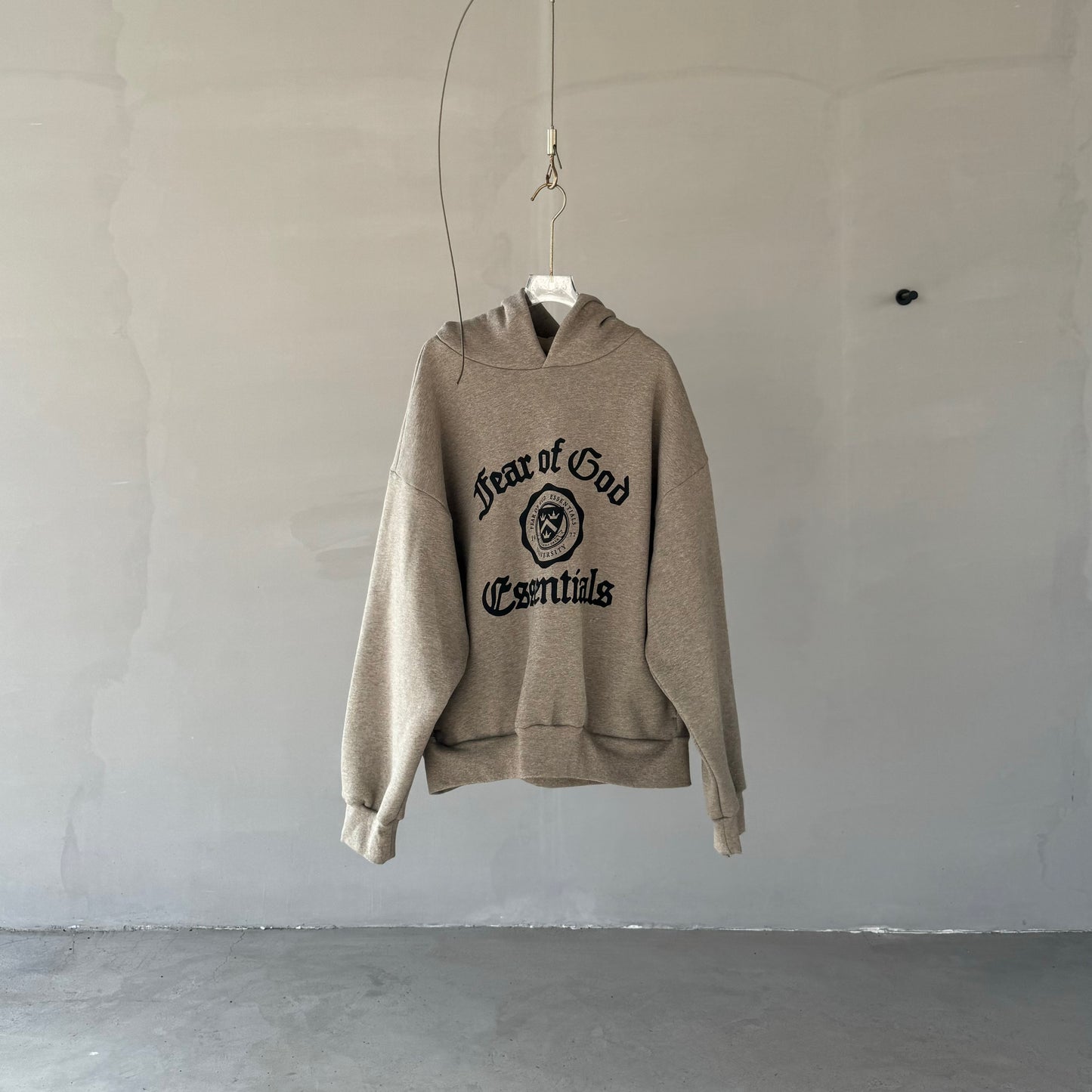Fear of God Essentials Heavy Fleece Vintage Shrunken Hoodie 'Heather Grey'