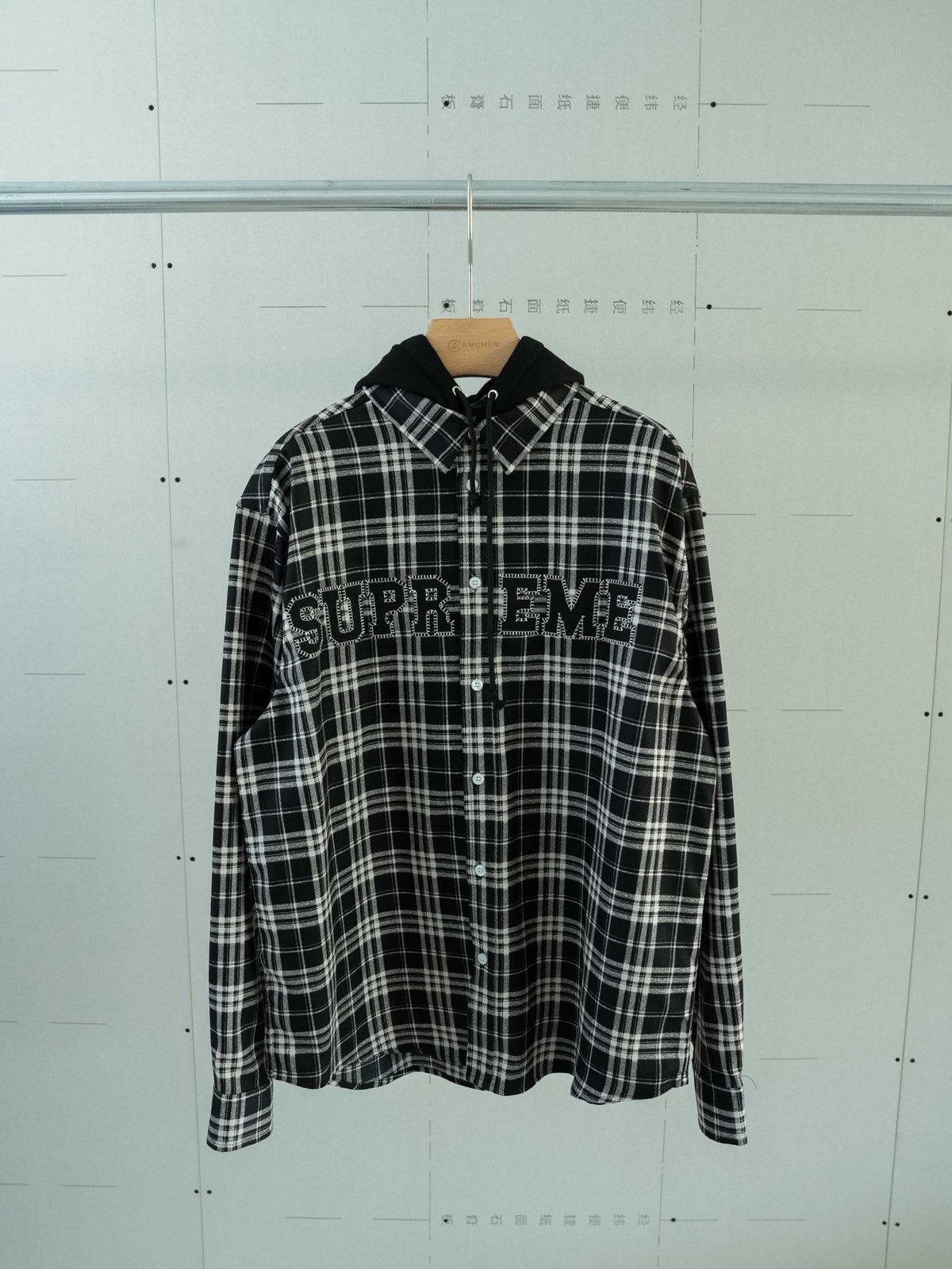 Supreme Applique Hooded Flannel Shirt