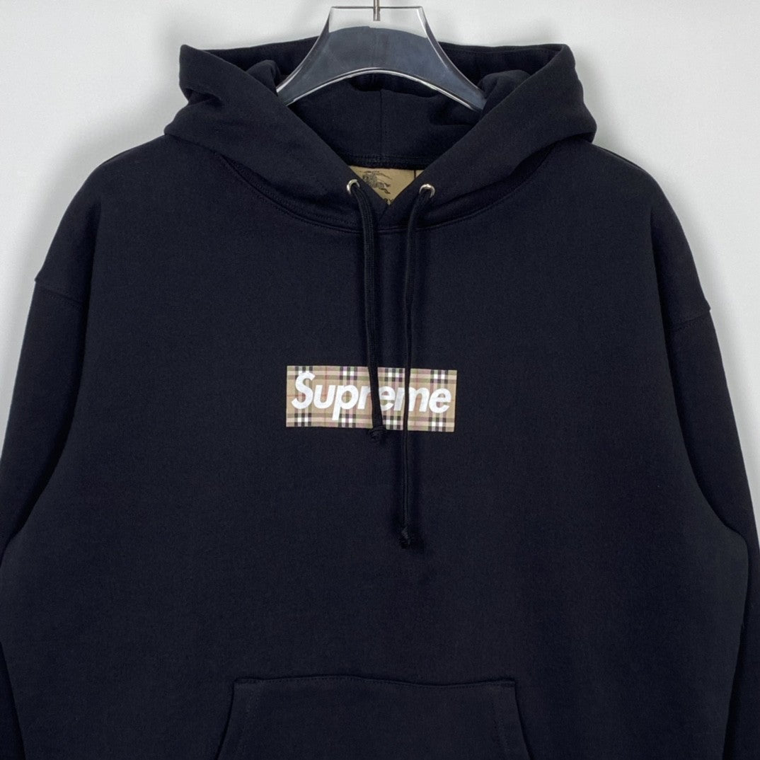 SUP x Burberry Box Logo Hooded Sweatshirt 'Black'