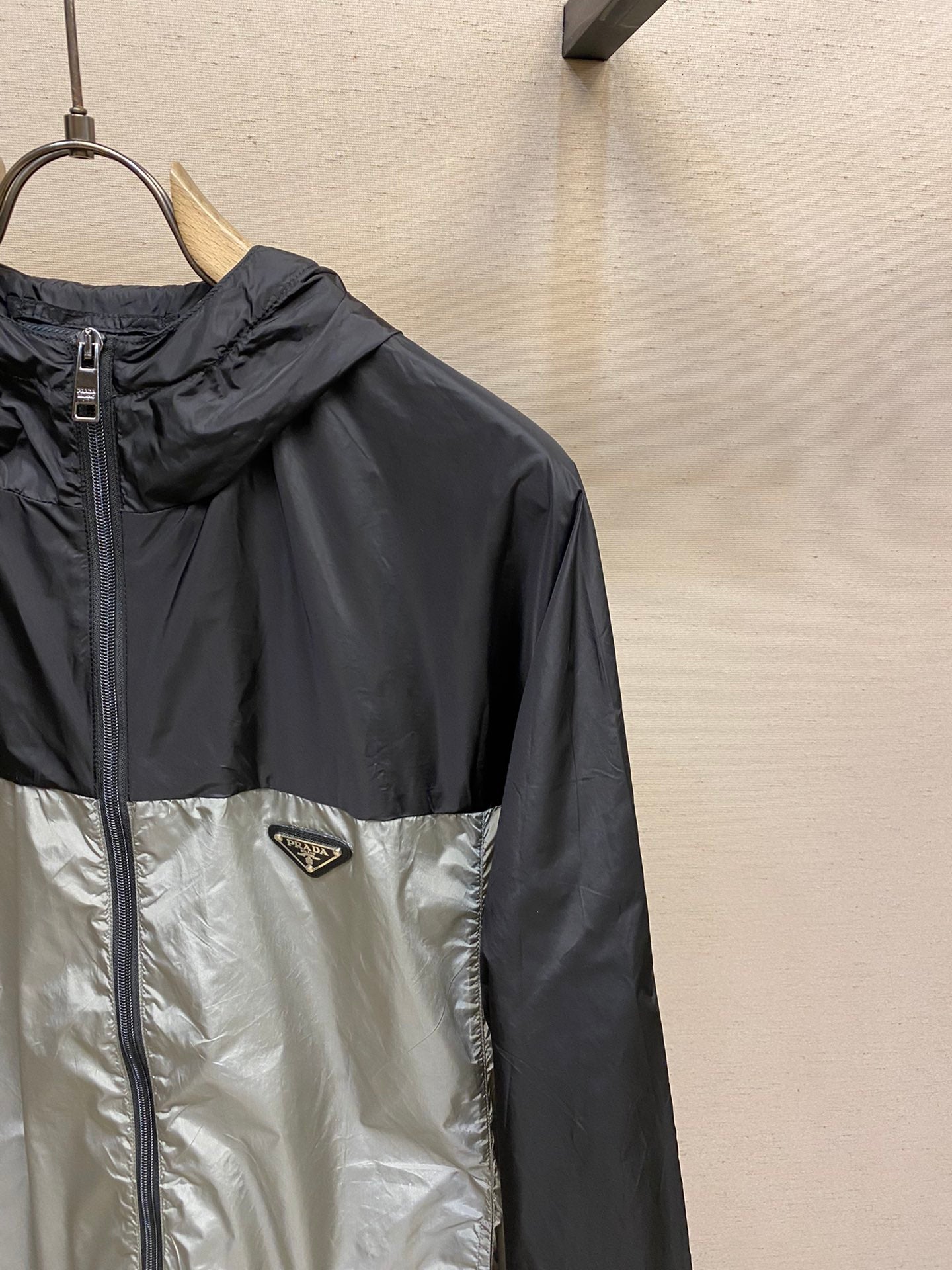 Prada Black/Silver Nylon jacket