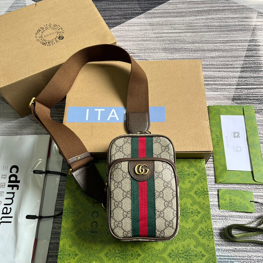 Gucci OPHIDIA GG MINI BAG 12*18*6.9cm