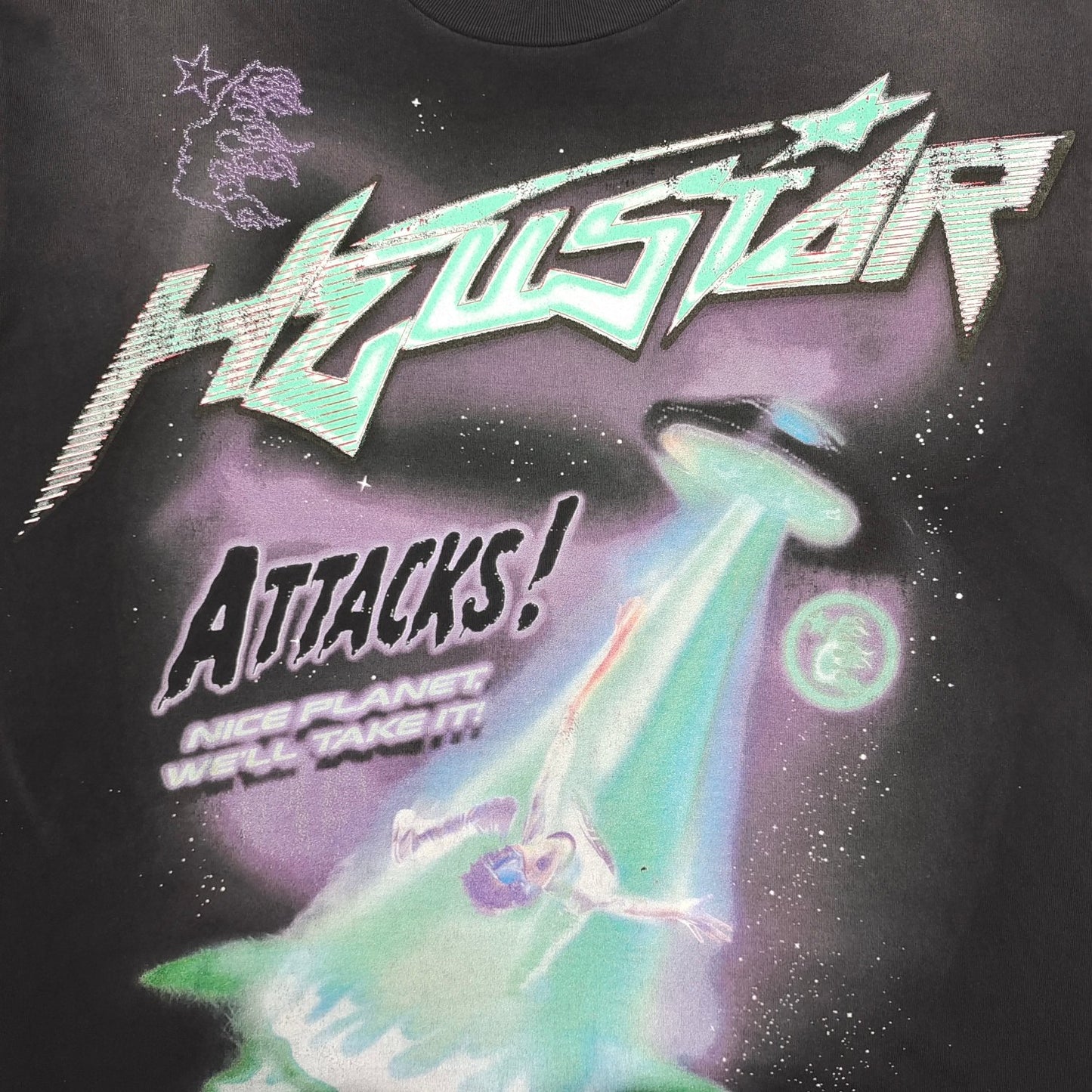 Hellstar Attacks T-Shirt 'Black/Green'