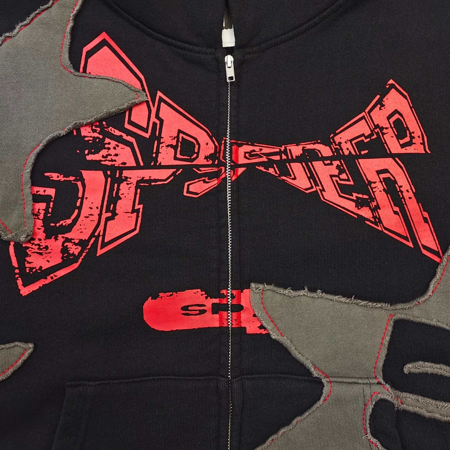 Sp5der Big Star Full Zip Hoodie 'Black'