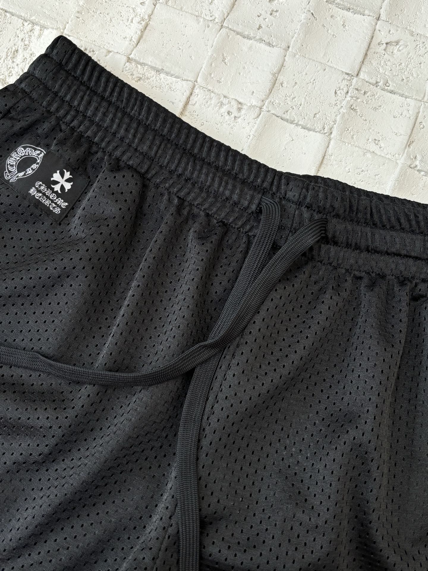 Chrome Hearts Mesh Stadium Football Shorts 'Black'