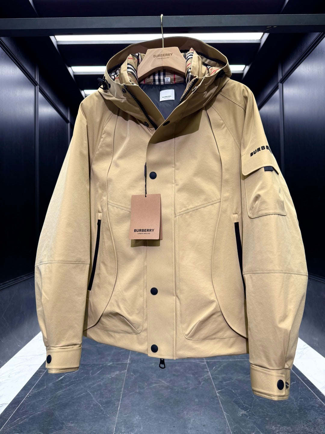 Burberry light tech hooded jacket