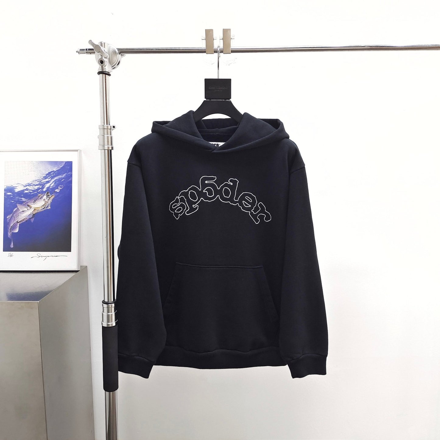 Sp5der OG Logo Hoodie Black