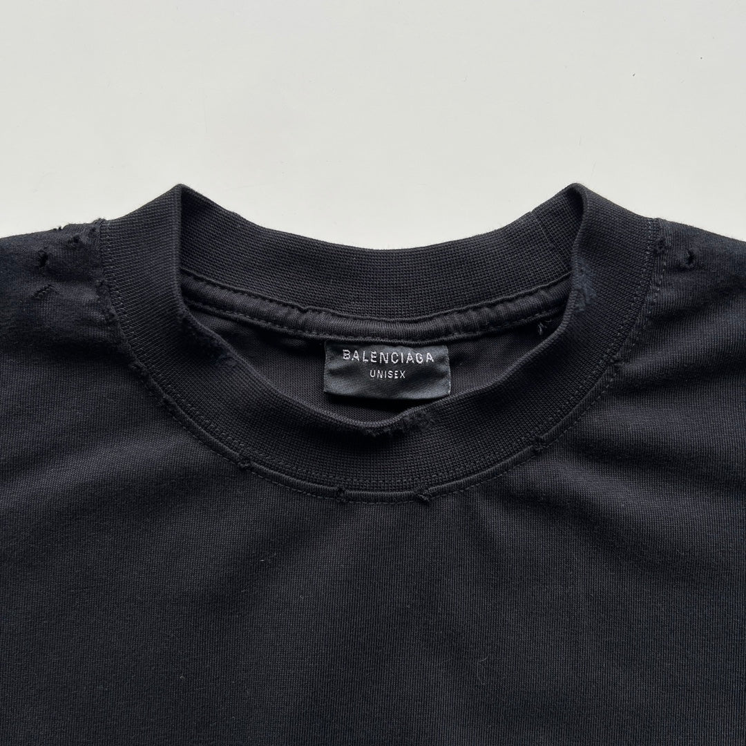 BALENCIAGA BACK T-SHIRT MEDIUM FIT IN BLACK