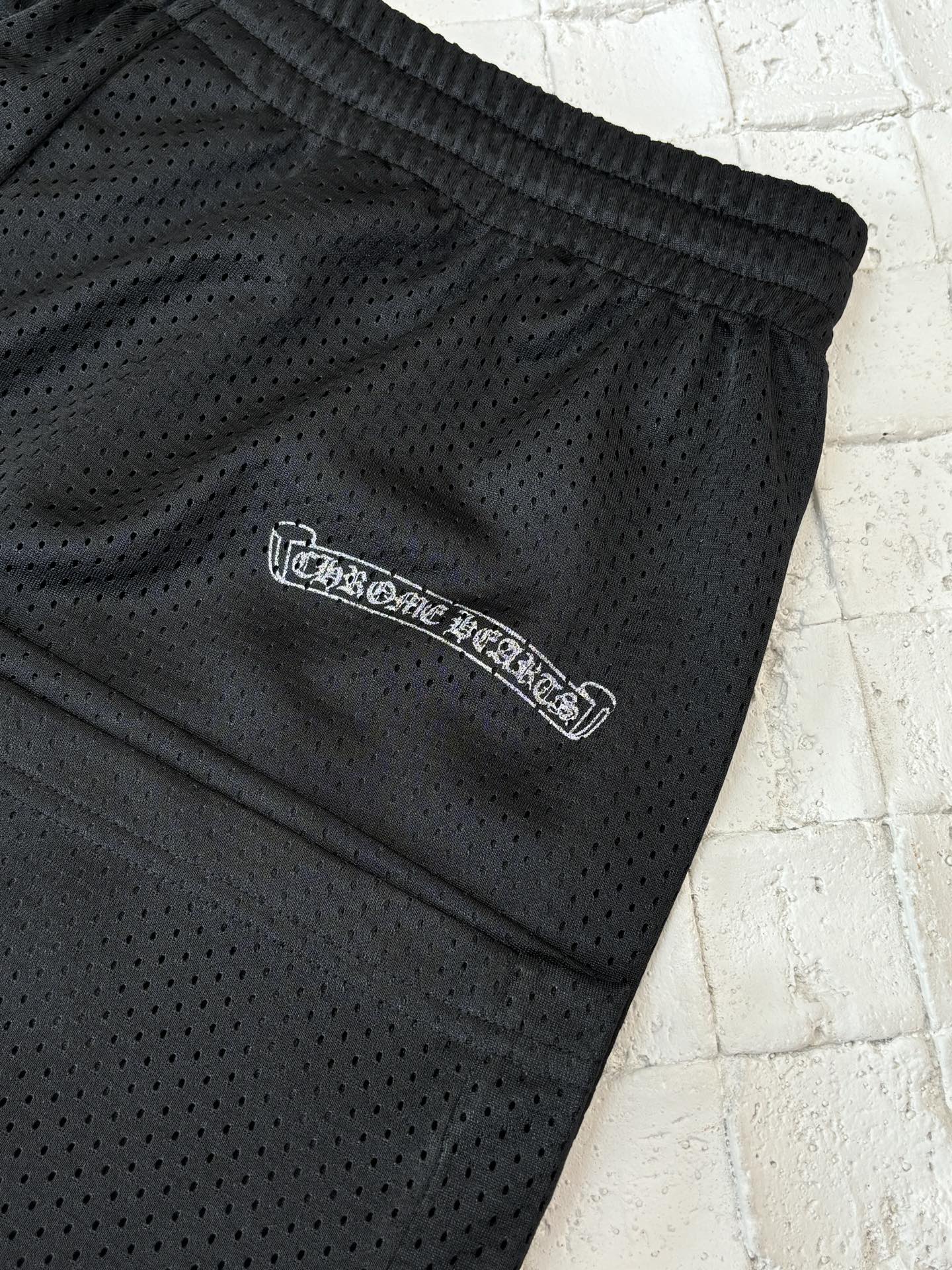 Chrome Hearts Mesh Stadium Football Shorts 'Black'