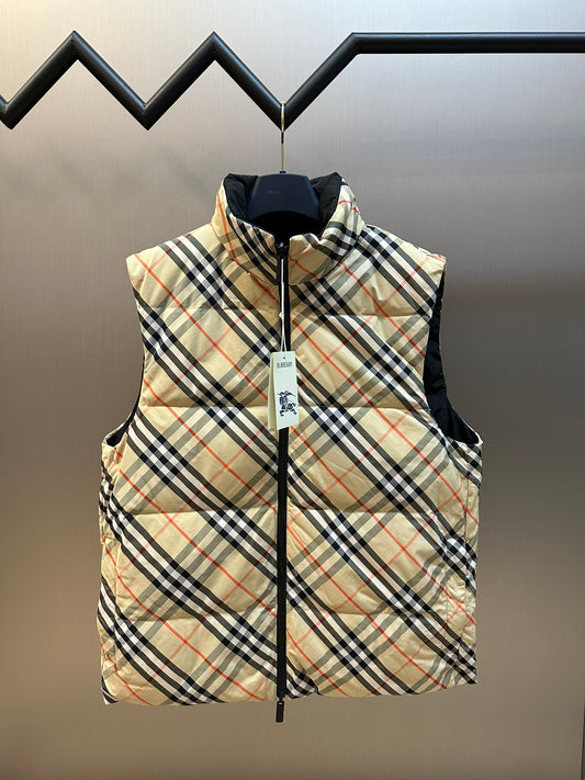 Burberry check puffer vest